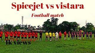 spicejet vs vistara airline football match score 4-2 #vistaraairlines #spicejet #footballvlog