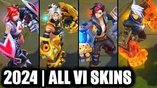 ALL VI SKINS SPOTLIGHT 2024 - Arcane Brawler Vi Newest Skin | League of Legends