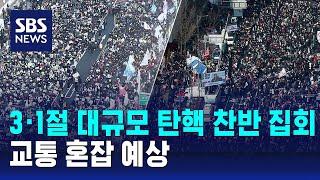 3·1절 대규모 탄핵 찬반 집회…교통 혼잡 예상 / SBS