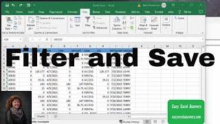 Filter an Excel file and save result as new workbook