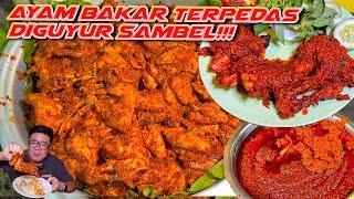 CARI MASALAH.. MAKAN AYAM DIGUYUR SAMBEL!! SEPUASNYA AMBIL NASI..