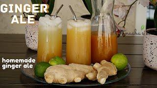 homemade Ginger Ale recipe  I  ginger ale with real ginger  I refreshing drinks recipes