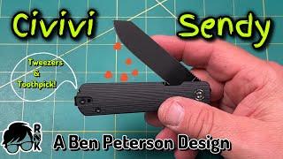 Review/impression of the Civivi Sendy knife designed by Ben Peterson… a unique & very useful EDC.