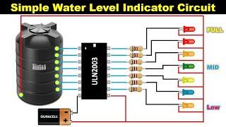 Most Simple Water level indicator Circuit with IC | Indicator Circuit ‪@Daniyalelec‬