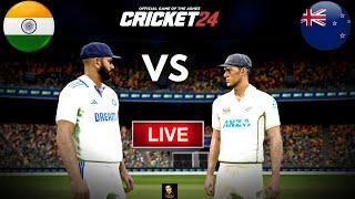 India vs New Zealand 1st Test Match 2024 Day 1 - Cricket 24 Live - RtxVivek