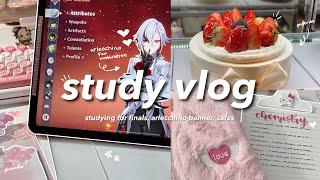 4am study vlog life of a graduating STEM student, finals, muji cafe, playing genshin ft. XPPen