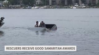 Rescuers of man who drove into Kalamazoo River receive Good Samaritan awards