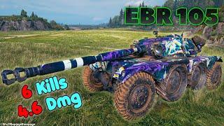 Panhard EBR 105 - 6 Frags 4.6K Damage, Master by player _LeeKaNS_