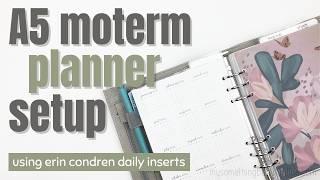 Functional A5 Moterm Setup with Erin Condren LifePlanner Inserts | Daily Duo | July 2024