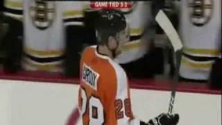 Claude Giroux Awesome SO Goal vs Bruins 10/22/2009