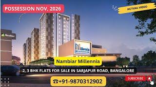 Nambiar Millennia |+91-9870312902 | 3 BHK Flats For Sale In Sarjapur Road Bangalore | Price 59 Lacs