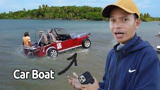 Crossing the Sea with this CAR BOAT