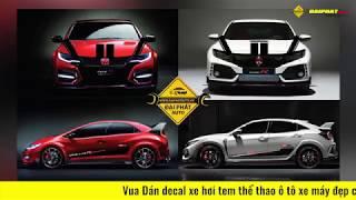 Dán Vua decal xe hơi tem thể thao ô tô xe máy đẹp chuyên nghiệp ở tphcm