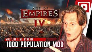 Age of Empires IV live gameplay with 1000 Pop Mod!