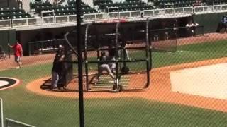 Taylor Widener BP at Foley Field