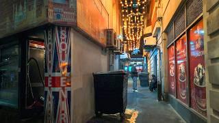 LONDON CITY LIGHTS: West End at Night & Dark Soho Streets