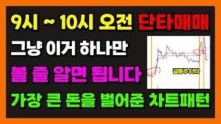 9시 ~ 10시 오전 단타매매 이거 딱 하마나 제대로 볼 줄 알면 됩니다. 가장 큰 돈을 벌어다준 차트패턴 매매법. 단타 매매기법 노하우 공개!