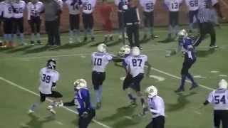 Aiden Webb makes the tackle for no gain