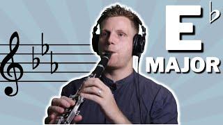 How to PLAY Eb (E Flat) Major SCALE • on CLARINET