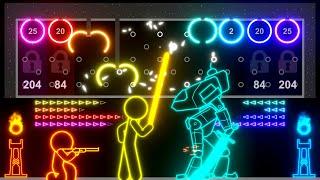 Neon Claw Machine: Stickmen VS Mechs