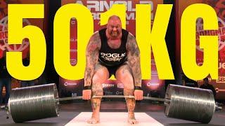 Hafthor 501KG Deadlift WORLD RECORD Attempt Arnold Strongman Classic 2025