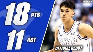 Egor Demin Outstanding in BYU Debut | 6'9 Russian PG