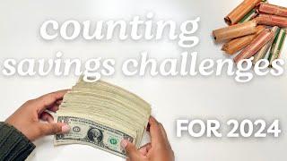 2024 SAVINGS CHALLENGE COUNTED | HOW MUCH DID I SAVE | $1 Challenge | Coin Challenge | MONETS MONEY