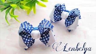 Бантики из принтованной ленты 2,5см Размер 7см. Ribbon bows 2,5cm 