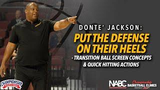 Put the Defense on their Heels - Transition Ball Screen Concepts & Quick Hitting Actions