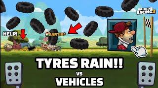 TRYES RAIN vs VEHICLES!! ‍ IN COMMUNITY SHOWCASE - Hill Climb Racing 2