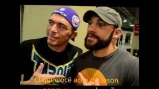 RONY JASON E SAM SICILIA SE ENCONTRAM APÓS LUTA NOS BASTIDORES DO UFC 153