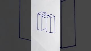 Draw 3d Illusion Drawing ️  #shorts #ytshorts #viralshort