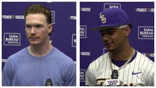 LSU Anthony Eyanson & Jared "Bear" Jones North Alabama game 2 postgame