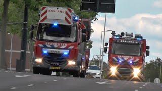 PRIO 1 Brandweer Rotterdam naar melding van brand