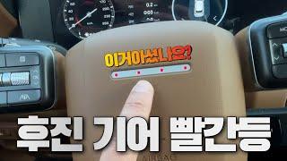 디올뉴 팰리세이드 핸들 후진 기어 빨간등?