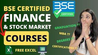 BSE Certified Finance & Stock Market Course | Best Stock Market Certification Course for Job