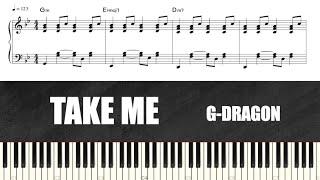 G-DRAGON (지드래곤) - TAKE ME | Piano Tutorial | Sheet Music (피아노 악보)