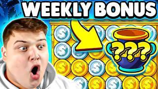 TRYING TO TURN MY WEEKLY BONUS INTO MILLIONS! (STAKE)