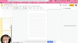 How to create blank lined journal pages using Google Slides