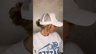 Easy hat hairstyle…perfect for ️ #hathair #cutehair #easyhair #hairtutorial #hairidea #hairvideo