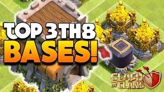 Clash Of Clans - TOP 3 TH8 FARMING BASE 2016! "NEW UPDATE!" - CoC BEST TOWN HALL 8 DEFENSE 2016!