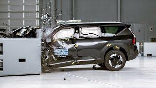 2024 Kia EV9 driver-side small overlap IIHS crash test