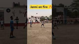 Janni on fire  | ball out of ground  #volleyball #volleyballremix  #shorts