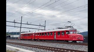 SBB "Red Arrow" and another train following after (Great timing!)