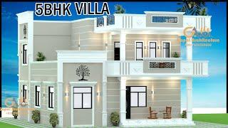 35X40 North Facing 5BHK House Design With Vastu, Classic House Design, Gopal Architecture
