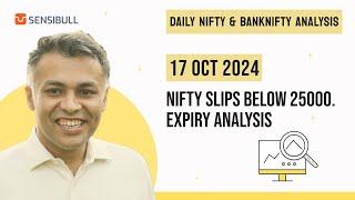 NIFTY and BANKNIFTY Analysis for tomorrow 17 October