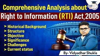 Right to Information Act, 2005 | Know All About It | Polity and Governance l StudyIQ PCS #RTI