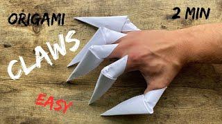 EASY PAPER CLAWS ORIGAMI TUTORIAL | HOW TO MAKE PAPER CLAWS ORIGAMI | EASY TOP ORIGAMI WOLF CLAWS