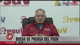 Diosdado Cabello, rueda de prensa del PSUV, 11 de noviembre de 2024