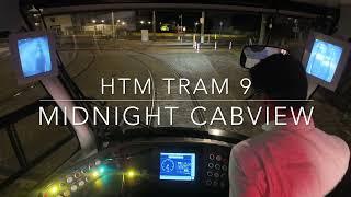  Midnight Cabview - HTM Tram 9 - The Hague Netherlands - 4K